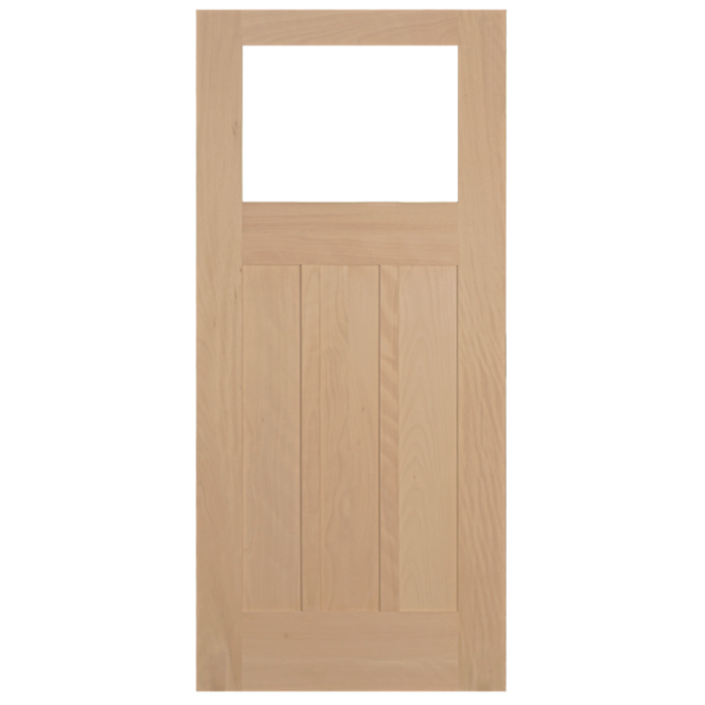 36x80 in Exterior Wood Door Slab | Craftsman 1 Lite